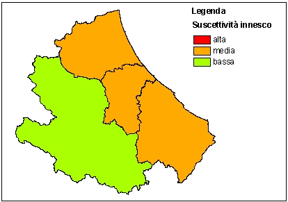 Previsioni di suscettività all’innesco per il giorno 14-07-2024